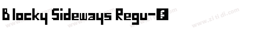 Blocky Sideways Regu字体转换